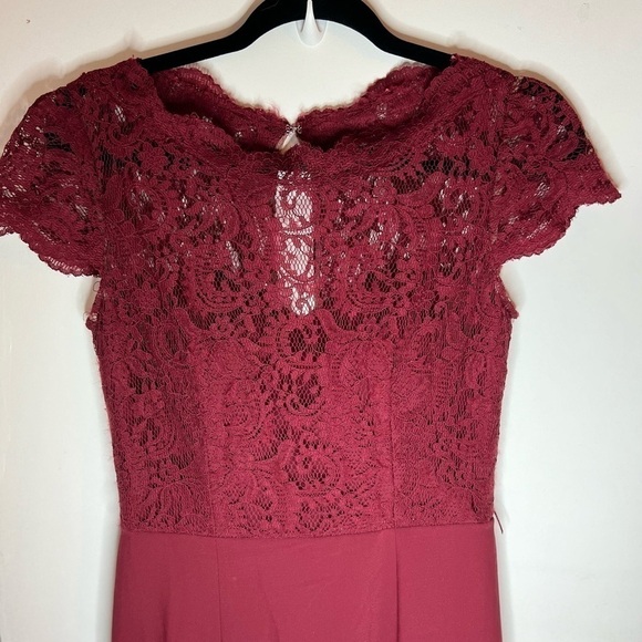 Jenny Packham Bridesmaid Dress JP1001 Burgundy - Picture 8 of 10